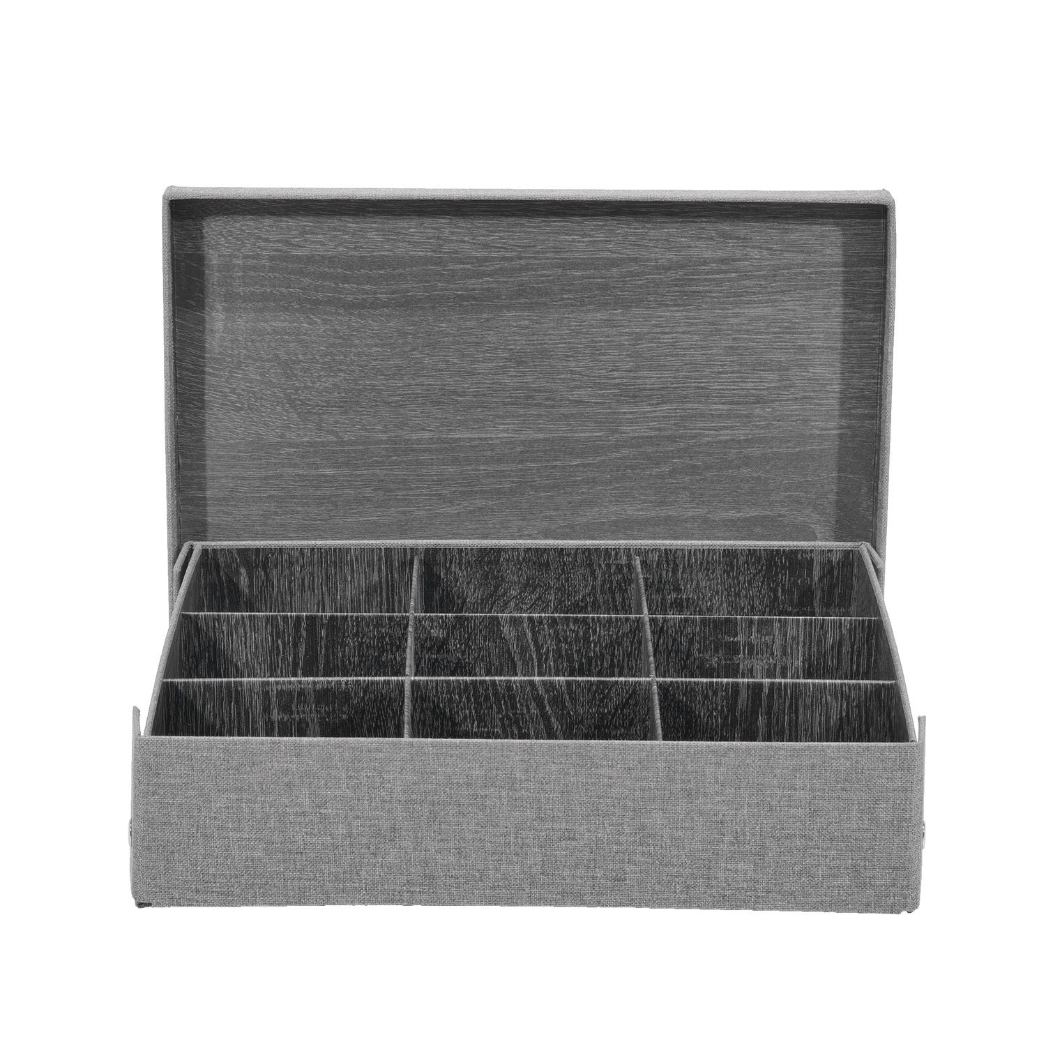 VESTIAMO CASA - Organizer con coperchio Salvaspazio 9 Scomparti Grigio - h8,5x34x26 cm